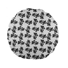 Alien Creatures Dance Pattern Standard 15  Premium Flano Round Cushions by dflcprintsclothing