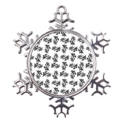 Alien Creatures Dance Pattern Metal Large Snowflake Ornament by dflcprintsclothing