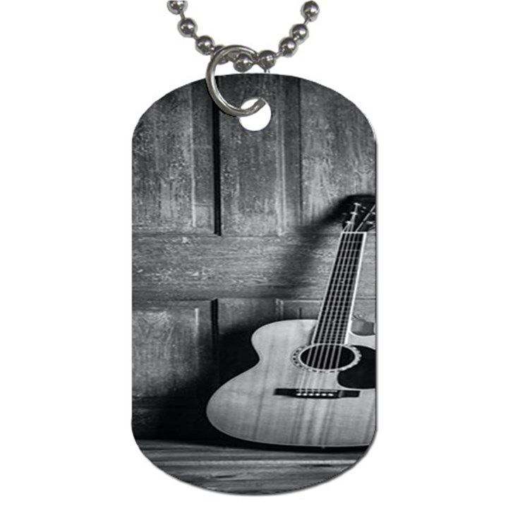 Acoustic Guitar Dog Tag (Two Sides)