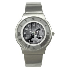 Acoustic Guitar Stainless Steel Watch by artworkshop