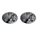 Acoustic Guitar Cufflinks (Oval) Front(Pair)