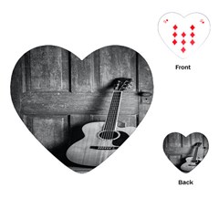 Acoustic Guitar Playing Cards Single Design (heart) by artworkshop