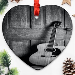 Acoustic Guitar Heart Ornament (two Sides) by artworkshop