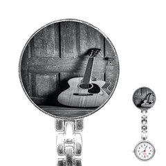 Acoustic Guitar Stainless Steel Nurses Watch by artworkshop