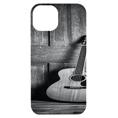 Acoustic Guitar Iphone 14 Black Uv Print Case by artworkshop