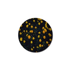 Bloomed Yellow Petaled Flower Plants Golf Ball Marker by artworkshop