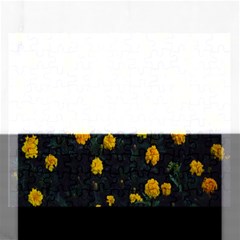 Bloomed Yellow Petaled Flower Plants Rectangular Jigsaw Puzzl by artworkshop