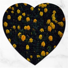 Bloomed Yellow Petaled Flower Plants Jigsaw Puzzle (heart) by artworkshop