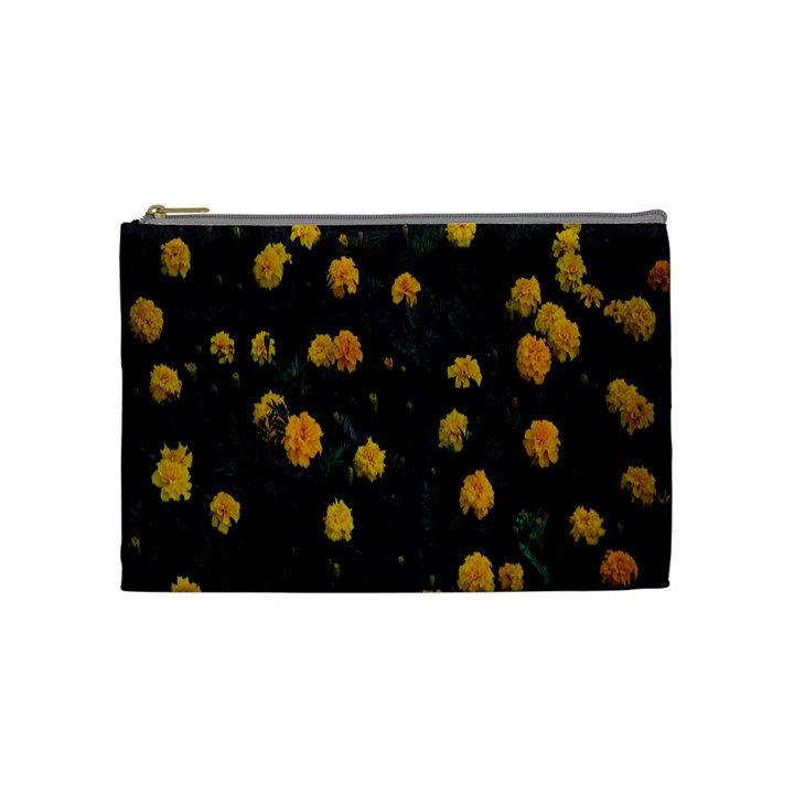 Bloomed Yellow Petaled Flower Plants Cosmetic Bag (Medium)