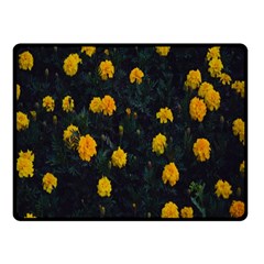 Bloomed Yellow Petaled Flower Plants Fleece Blanket (small) by artworkshop