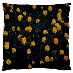 Bloomed Yellow Petaled Flower Plants Large Cushion Case (one Side) by artworkshop