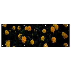 Bloomed Yellow Petaled Flower Plants Banner And Sign 9  X 3  by artworkshop