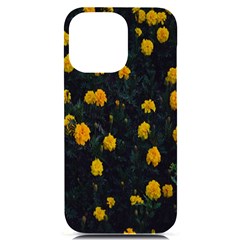 Bloomed Yellow Petaled Flower Plants Iphone 14 Pro Max Black Uv Print Case by artworkshop