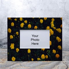 Bloomed Yellow Petaled Flower Plants White Tabletop Photo Frame 4 x6  by artworkshop