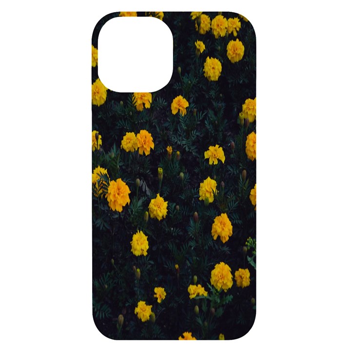 Bloomed Yellow Petaled Flower Plants iPhone 14 Black UV Print Case