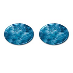 Blue Water Speech Therapy Cufflinks (oval) by artworkshop