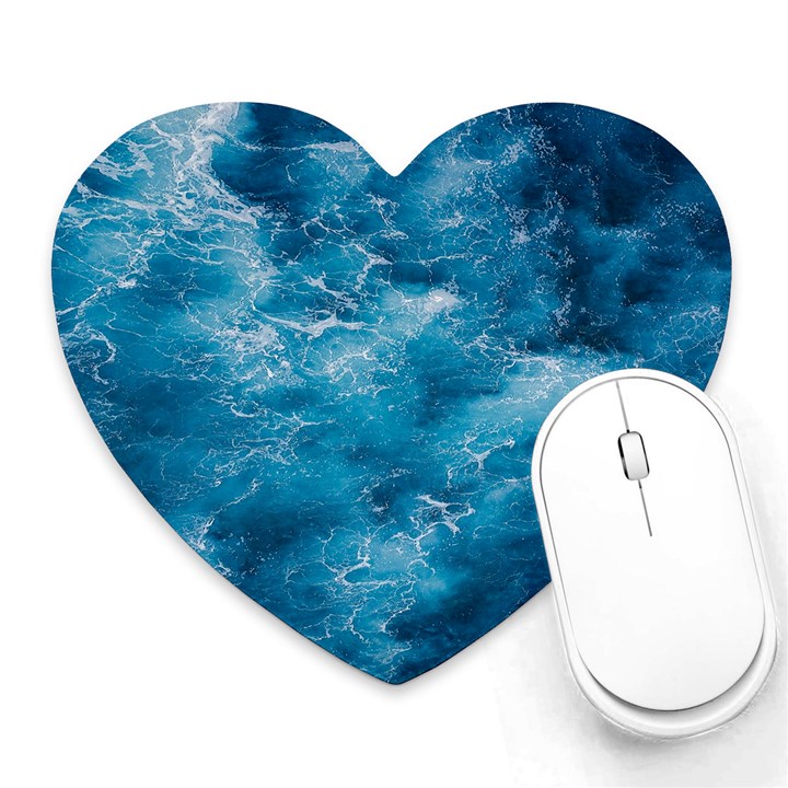 Blue Water Speech Therapy Heart Mousepad