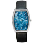 Blue Water Speech Therapy Barrel Style Metal Watch Front