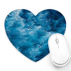 Blue Water Speech Therapy Heart Mousepad by artworkshop