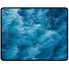 Blue Water Speech Therapy Two Sides Fleece Blanket (medium) by artworkshop