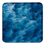 Blue Water Speech Therapy Square Glass Fridge Magnet (4 pack) Front