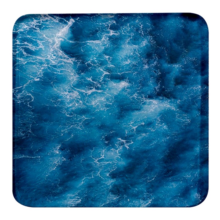 Blue Water Speech Therapy Square Glass Fridge Magnet (4 pack)