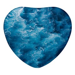 Blue Water Speech Therapy Heart Glass Fridge Magnet (4 Pack) by artworkshop