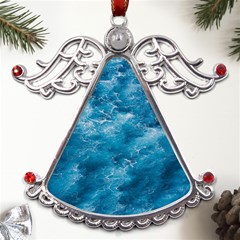 Blue Water Speech Therapy Metal Angel With Crystal Ornament by artworkshop