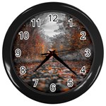 Breathe In Nature Background Wall Clock (Black) Front