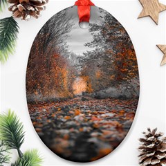 Breathe In Nature Background Oval Ornament (two Sides) by artworkshop