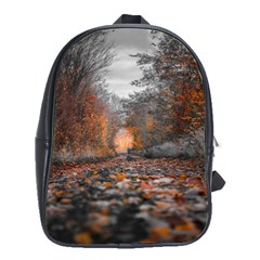 Breathe In Nature Background School Bag (large) by artworkshop