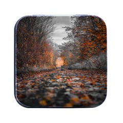 Breathe In Nature Background Square Metal Box (black) by artworkshop