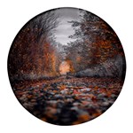 Breathe In Nature Background Round Glass Fridge Magnet (4 pack) Front