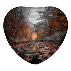 Breathe In Nature Background Heart Glass Fridge Magnet (4 Pack) by artworkshop