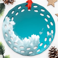 Clouds Hd Wallpaper Ornament (round Filigree) by artworkshop