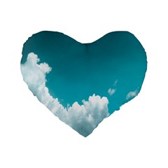 Clouds Hd Wallpaper Standard 16  Premium Flano Heart Shape Cushions by artworkshop