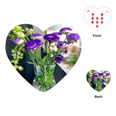 Cute Flower Wallpaper Playing Cards Single Design (heart)