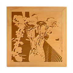 Cute Flower Wallpaper Wood Photo Frame Cube by artworkshop