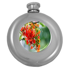 Gathering Sping Flowers Wallpapers Round Hip Flask (5 Oz)