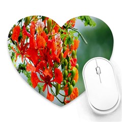 Gathering Sping Flowers Wallpapers Heart Mousepad by artworkshop