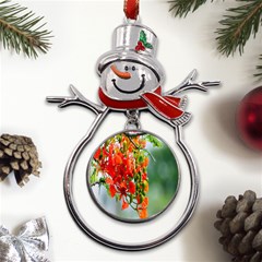 Gathering Sping Flowers Wallpapers Metal Snowman Ornament