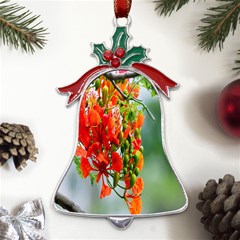 Gathering Sping Flowers Wallpapers Metal Holly Leaf Bell Ornament by artworkshop