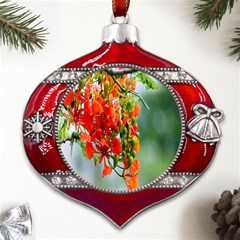 Gathering Sping Flowers Wallpapers Metal Snowflake And Bell Red Ornament by artworkshop