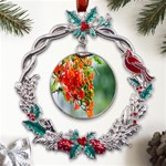 Gathering Sping Flowers Wallpapers Metal X mas Wreath Holly leaf Ornament Front