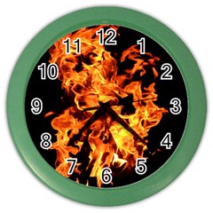 Live Coals Color Wall Clock by artworkshop