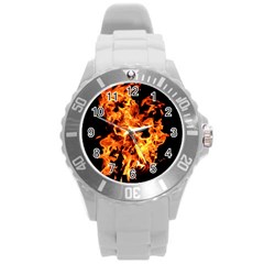 Live Coals Round Plastic Sport Watch (l) by artworkshop