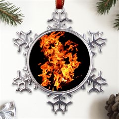 Live Coals Metal Large Snowflake Ornament by artworkshop