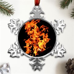 Live Coals Metal Small Snowflake Ornament by artworkshop