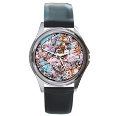 Nature Beautiful Rainbow Round Metal Watch