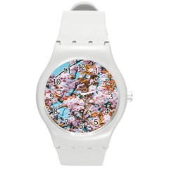 Nature Beautiful Rainbow Round Plastic Sport Watch (M)